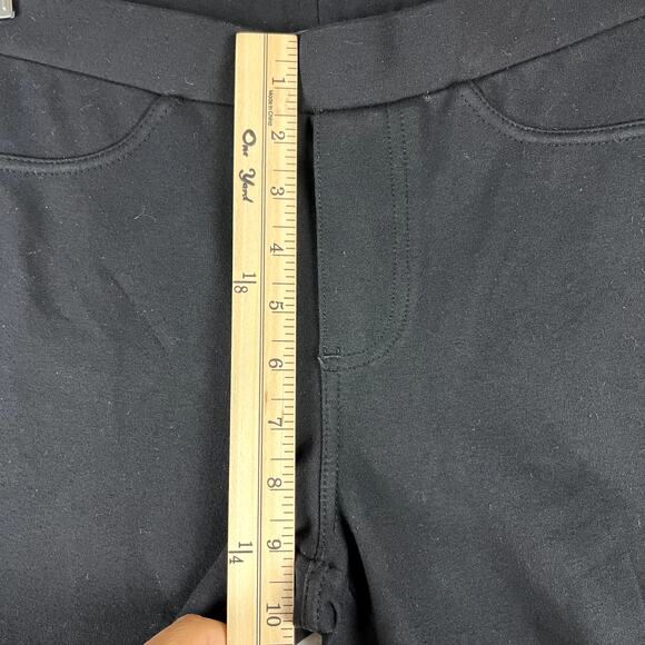 Roots Skinny Pull On Pants Womens Small Black Stretch Pockets Classic Basic - Picture 6 of 14